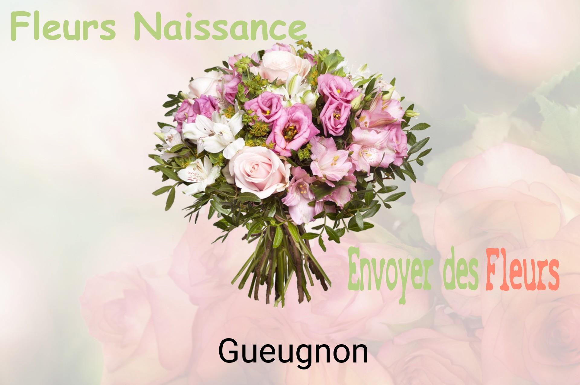 Bouquet de fleurs de naissance livré à Gueugnon